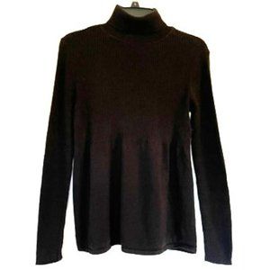 Daisy Fuentes Black Knit Turtleneck with Flowing Bottom